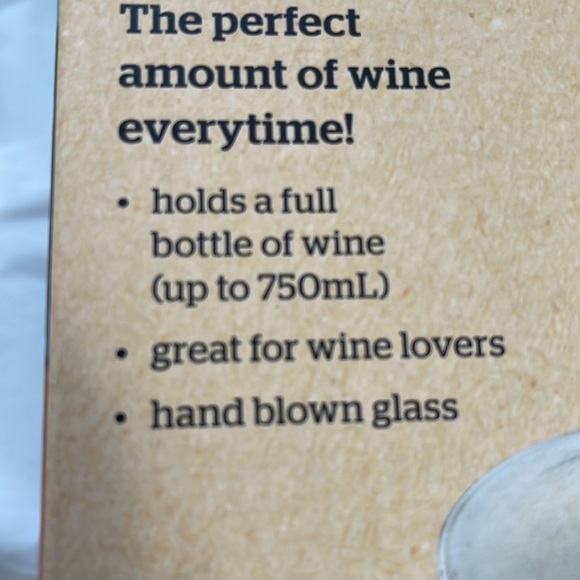 Bigmouth, Inc xl wine glass NIB and holds a full 750 mL bottle of wine - Picture 5 of 7